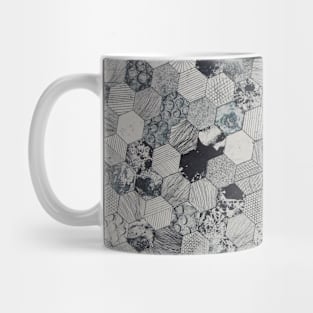 Blue and Gray Pattern Mug